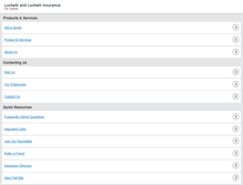 Tablet Screenshot of luckettinsurance.com